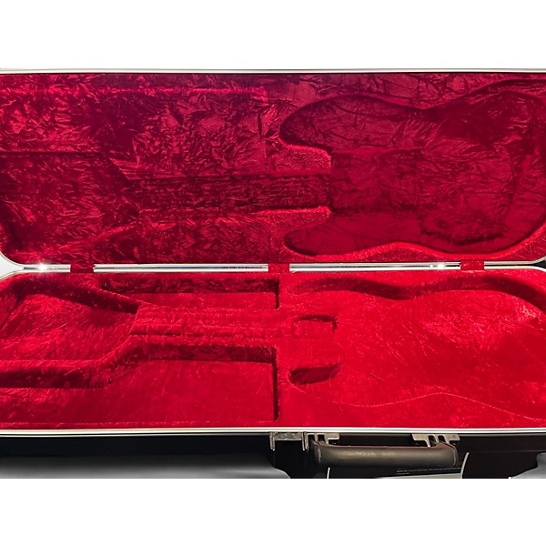 Used EVH Striped Series Frankie Red with Black and White Stripes Solid Body Electric Guitar