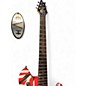 Used EVH WOLFGANG Red with Black and White Stripes Solid Body Electric Guitar