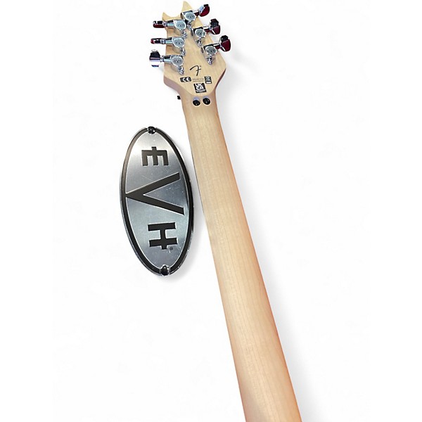 Used EVH WOLFGANG Red with Black and White Stripes Solid Body Electric Guitar