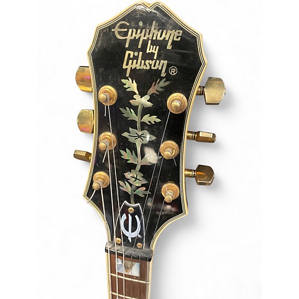 Used 1980s Epiphone Sheraton II Brown Sunburst Hollow Body Electric Guitar