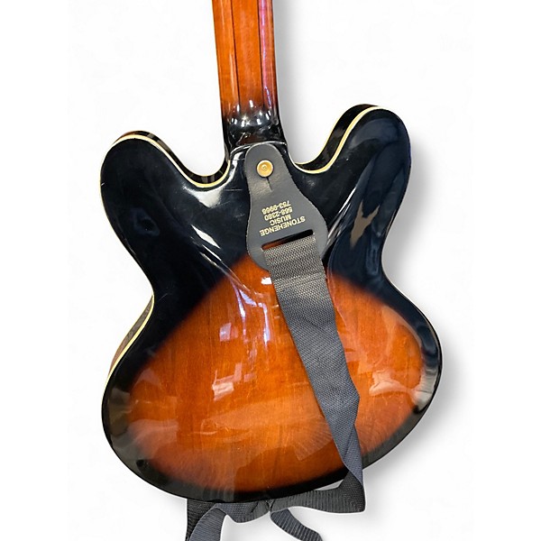 Used 1980s Epiphone Sheraton II Brown Sunburst Hollow Body Electric Guitar