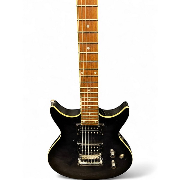 Used Lyons DOUBLE CUT Black Solid Body Electric Guitar