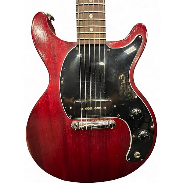 Used Gibson LES PAUL JR DOUBLE CUT Wine Red Solid Body Electric Guitar