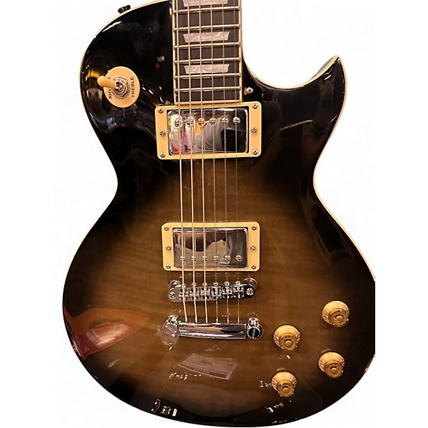 Used Palmer PE-LPS Trans Black Solid Body Electric Guitar