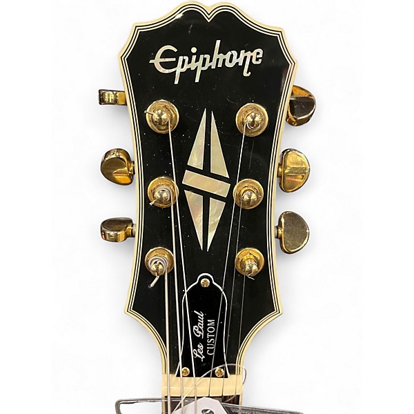 Used Epiphone Les Paul Custom Alpine White Solid Body Electric Guitar