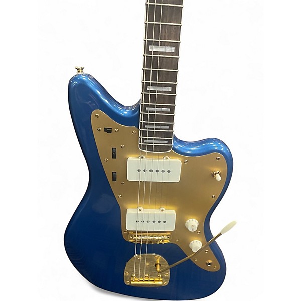 Used Squier 40th anniversary jazzmaster blue and gold Solid Body Electric Guitar