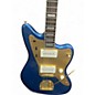 Used Squier 40th anniversary jazzmaster blue and gold Solid Body Electric Guitar