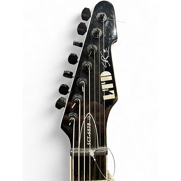 Used ESP LTD SCT607B Stephen Carpenter Signature 7 String Black Solid Body Electric Guitar