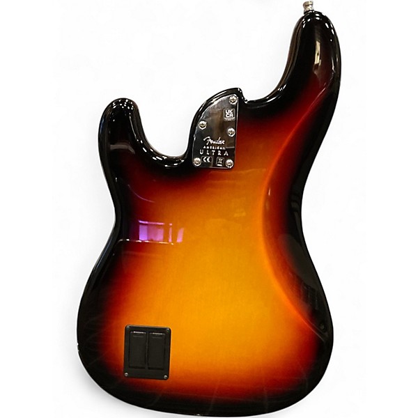 Used Fender American Ultra Precision Bass 3 Color Sunburst Electric Bass Guitar