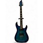Used 2023 Schecter Guitar Research Omen Extreme 6 Ocean Blue Burst Solid Body Electric Guitar thumbnail