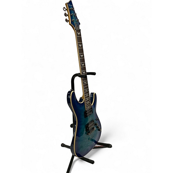 Used 2023 Schecter Guitar Research Omen Extreme 6 Ocean Blue Burst Solid Body Electric Guitar