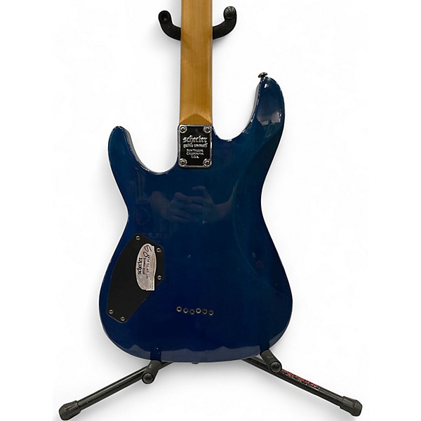 Used 2023 Schecter Guitar Research Omen Extreme 6 Ocean Blue Burst Solid Body Electric Guitar