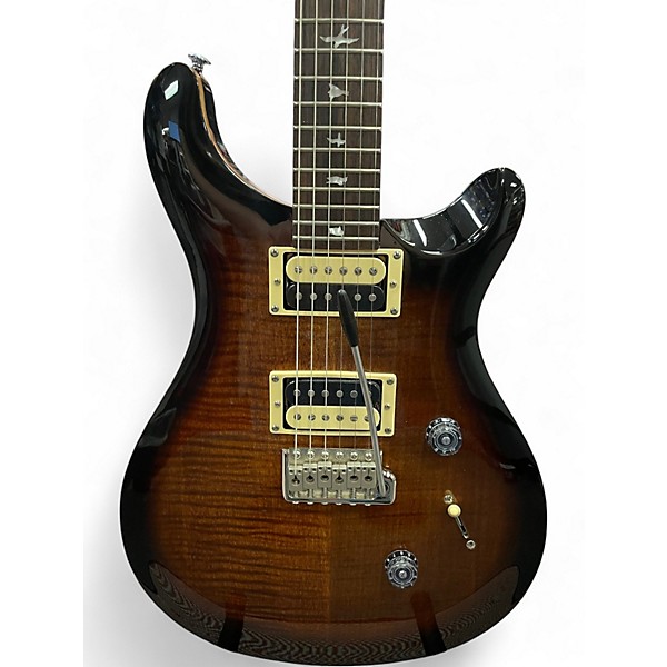 Used PRS SE Custom 24 Black Gold Burst Solid Body Electric Guitar