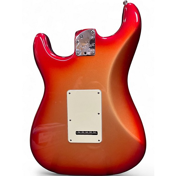 Used 2010 Fender American Deluxe Stratocaster HSS SUNSET METALLIC Solid Body Electric Guitar