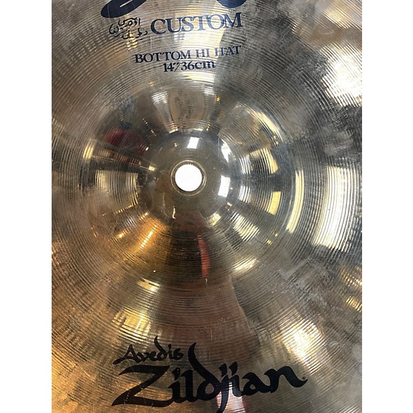 Used Zildjian 14in A Custom Hi Hat Pair Cymbal