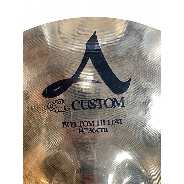 Used Zildjian 14in A Custom Hi Hat Pair Cymbal