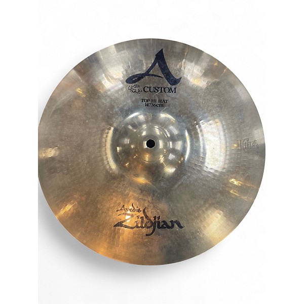 Used Zildjian 14in A Custom Hi Hat Pair Cymbal
