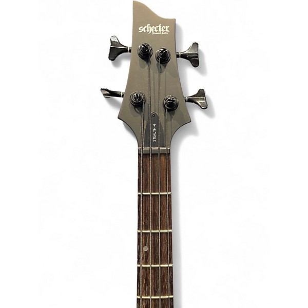 Used Schecter Guitar Research Stiletto Stealth 4 Black Electric Bass Guitar