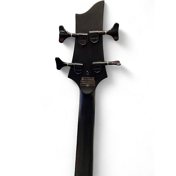 Used Schecter Guitar Research Stiletto Stealth 4 Black Electric Bass Guitar