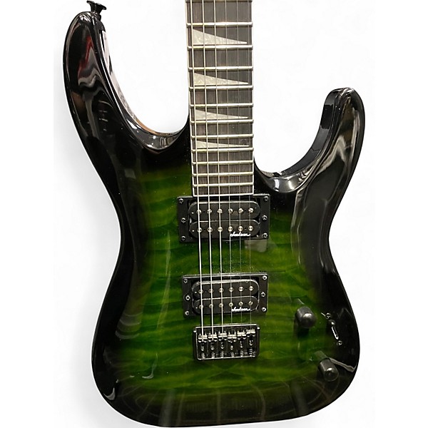 Used Jackson JS32 Dinky Trans Green Solid Body Electric Guitar