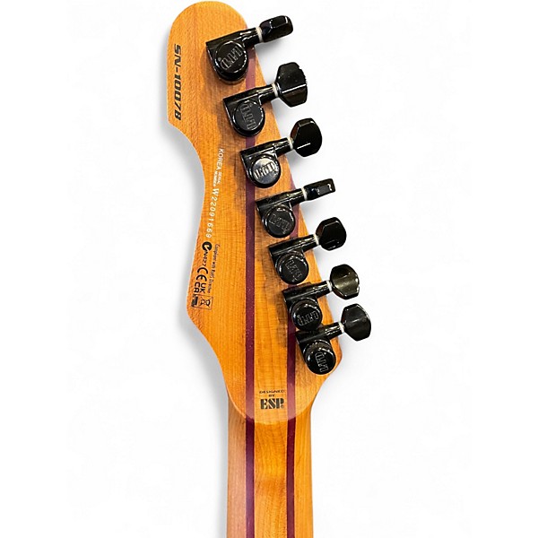 Used ESP LTD SN-1007B Black Blast Solid Body Electric Guitar