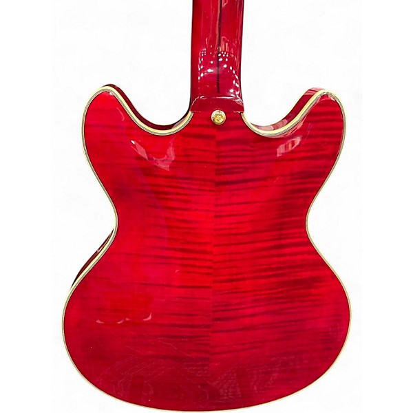 Used D'Angelico EX-DC Trans Cherry Hollow Body Electric Guitar