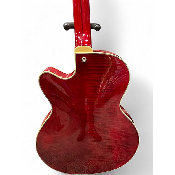 Used D'Angelico EX-175 Trans Red Hollow Body Electric Guitar