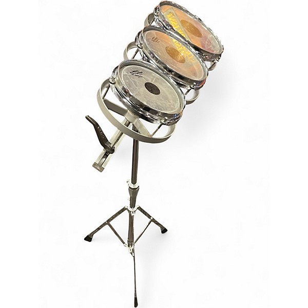 Used Remo 3 Piece Rototom Chrome Roto Toms