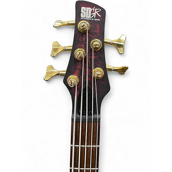 Used Ibanez SR305 5 String WINE RED FROZEN METALLIC Electric Bass Guitar