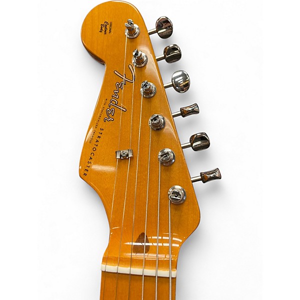 Used Fender American Vintage II 1957 Stratocaster Left-Hand Vintage Blonde Solid Body Electric Guitar