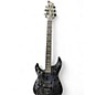 Used Schecter Guitar Research C1 SILVER MOUNTAIN LH BLACK AND SILVER Solid Body Electric Guitar thumbnail