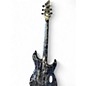 Used Schecter Guitar Research C1 SILVER MOUNTAIN LH BLACK AND SILVER Solid Body Electric Guitar