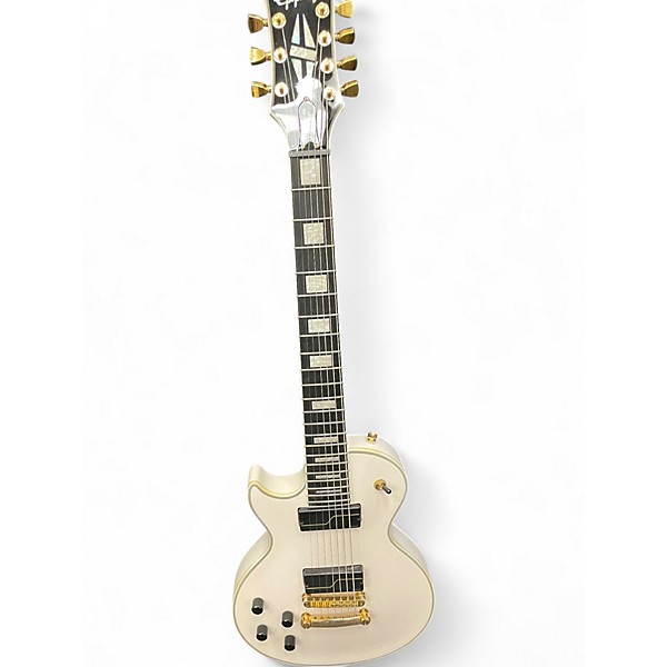 Used Epiphone LES PAUL MKH ORIGINS CUSTOM LH WHITE Solid Body Electric Guitar