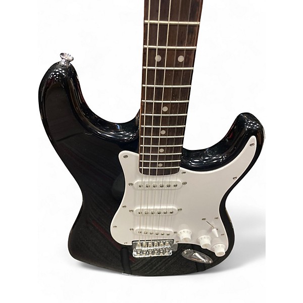 Used Squier Standard Stratocaster Black Solid Body Electric Guitar