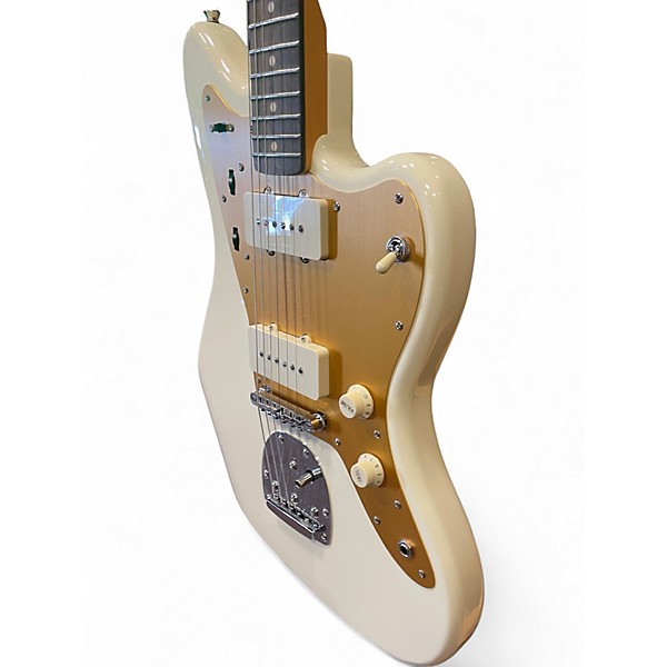 Used Squier J Mascis Jazzmaster Antique Ivory Solid Body Electric Guitar