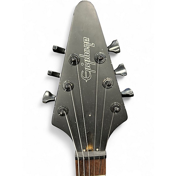 Used Epiphone Goth '58 Flying V Black Solid Body Electric Guitar