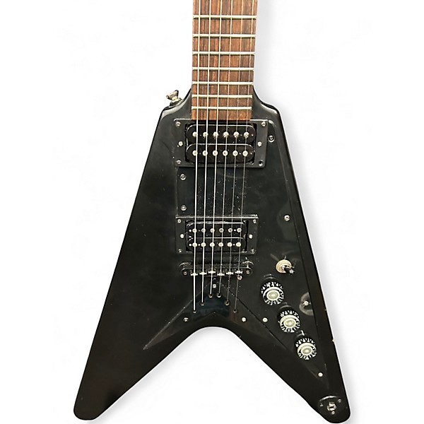 Used Epiphone Goth '58 Flying V Black Solid Body Electric Guitar