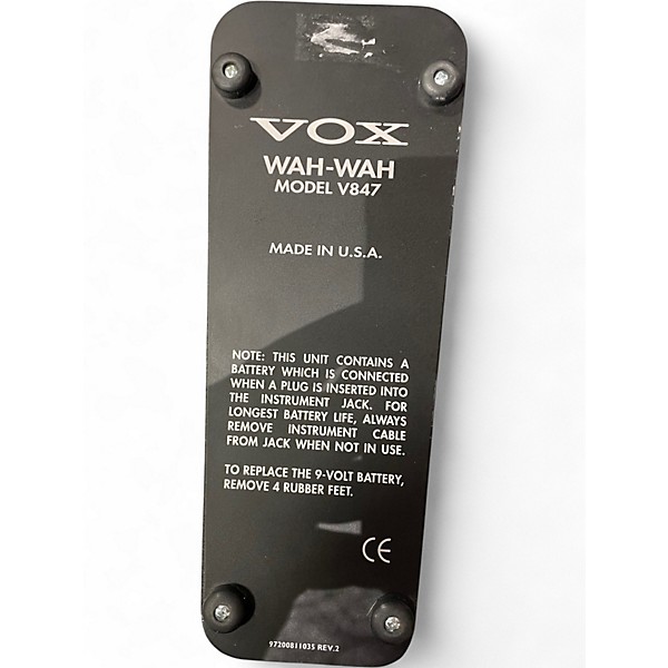 Used VOX V847 Reissue Wah Effect Pedal