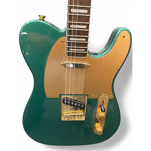 Used Squier 40th Anniversary Telecaster  Sherwood Green Metaiic Solid Body Electric Guitar