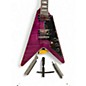 Used Schecter Guitar Research custom v Trans Purple Solid Body Electric Guitar