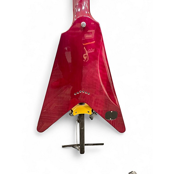 Used Schecter Guitar Research custom v Trans Purple Solid Body Electric Guitar