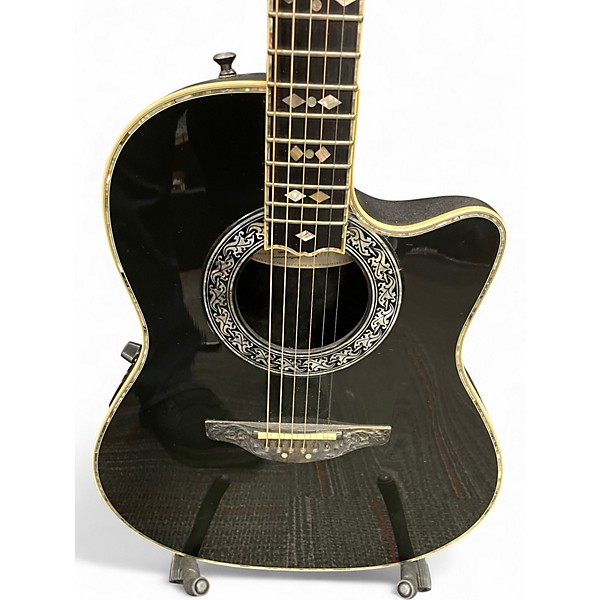 Used Ovation Custom Legend Black Acoustic Guitar