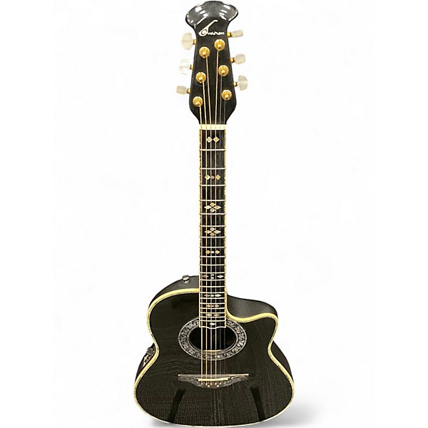 Used Ovation Custom Legend Black Acoustic Guitar