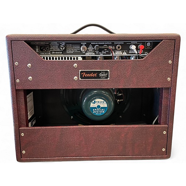 Used Fender 65 Princeton Reverb Wine Tube Guitar Combo Amp