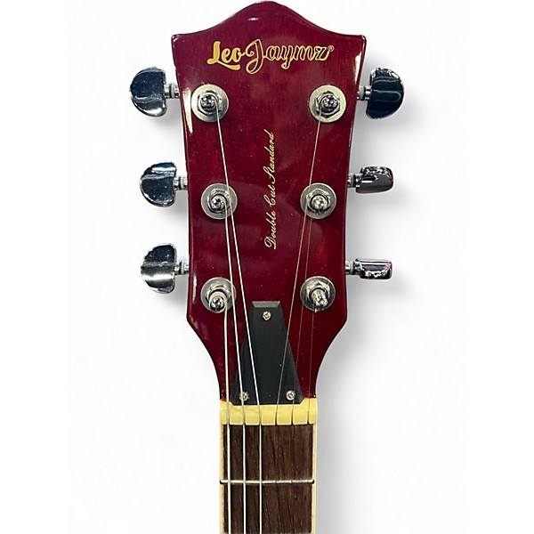 Used Leo Jaymz Double Cut Standard Red Solid Body Electric Guitar