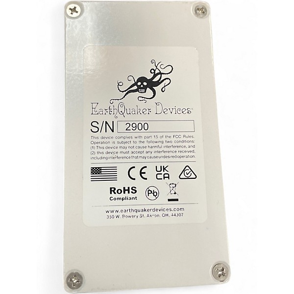 Used EarthQuaker Devices White Light Overdrive Effect Pedal