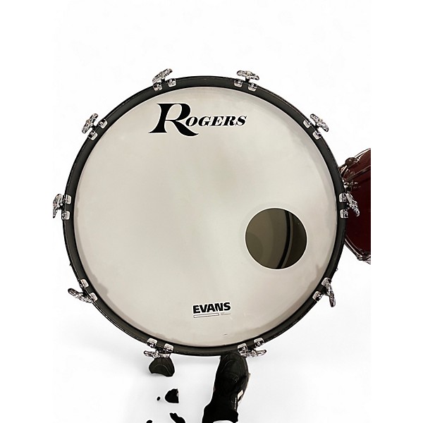 Used Rogers 4 Piece VIntage Red Sparkle Drum Kit