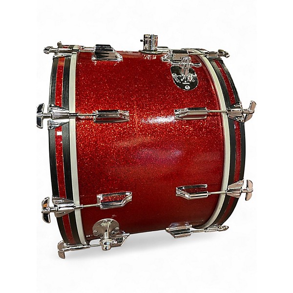 Used Rogers 4 Piece VIntage Red Sparkle Drum Kit