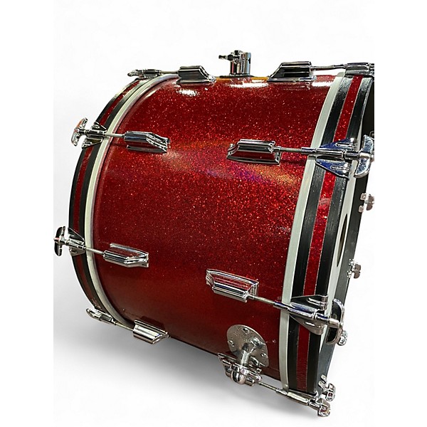 Used Rogers 4 Piece VIntage Red Sparkle Drum Kit