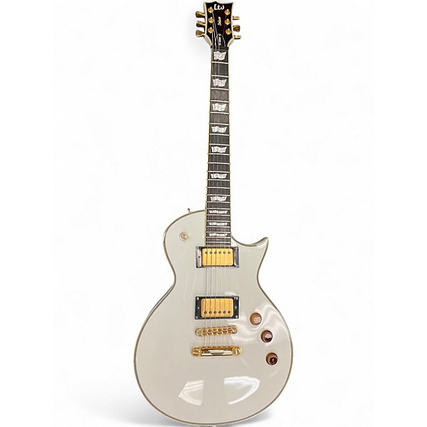 Used ESP LTD EC1000T CTM WHITE Solid Body Electric Guitar